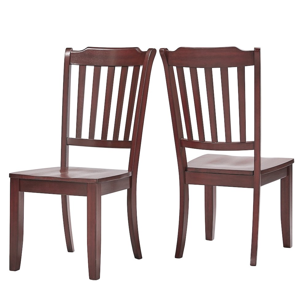 Set of 2, Antique Berry Finish Spindle Back Side Chair. Picture 8