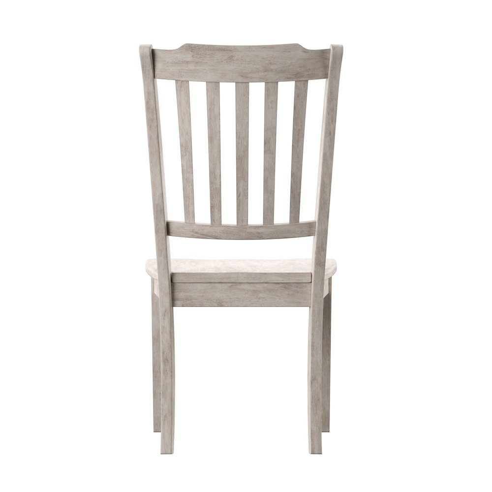 Set of 2, Antique White Finish Spindle Back Side Chair. Picture 6