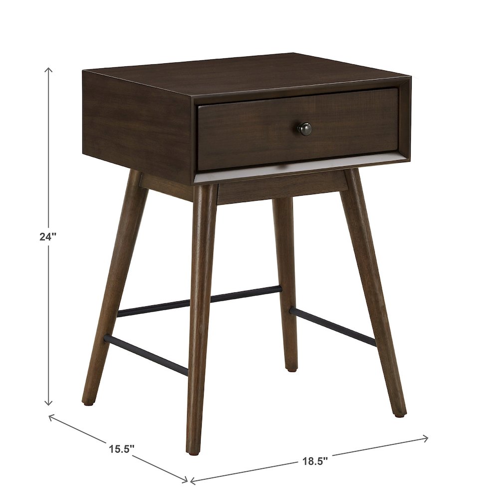 Dark Walnut Finish End Table. Picture 3