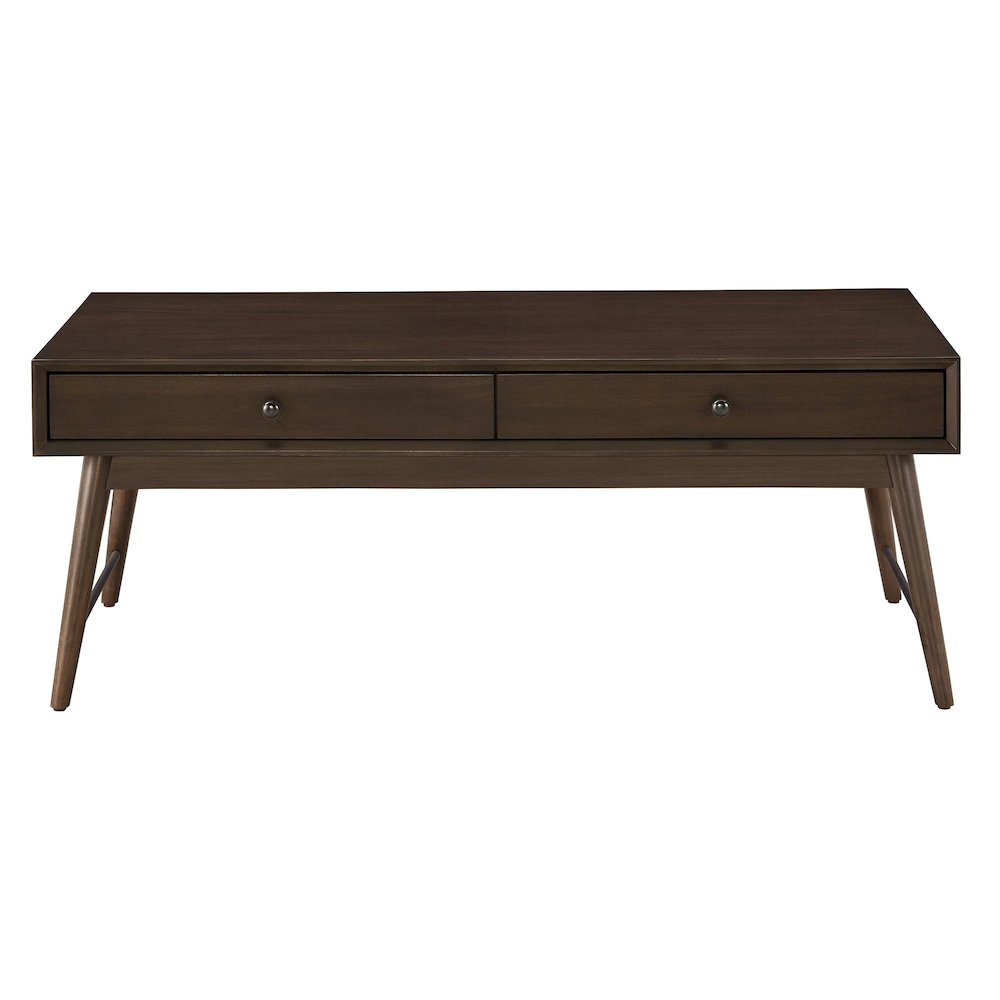 Dark Walnut Finish Coffee Table. Picture 4