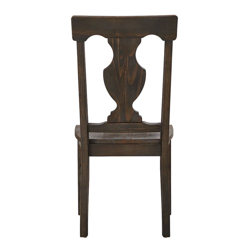 Set of 2, Wire Brushed Oak Finish Dining Chair. Picture 6