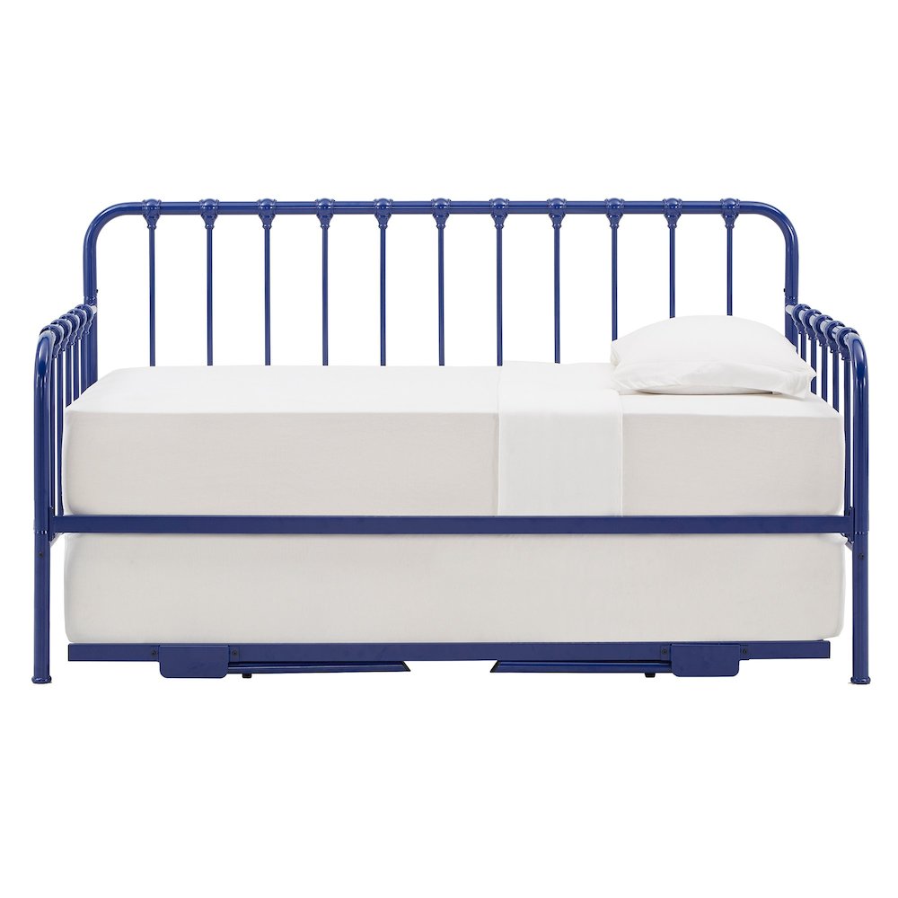 Navy Blue Finish Daybed With Lift-Up Trundle. Picture 7