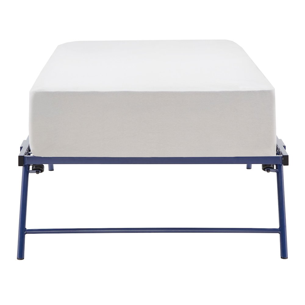Navy Blue Finish Daybed With Lift-Up Trundle. Picture 1