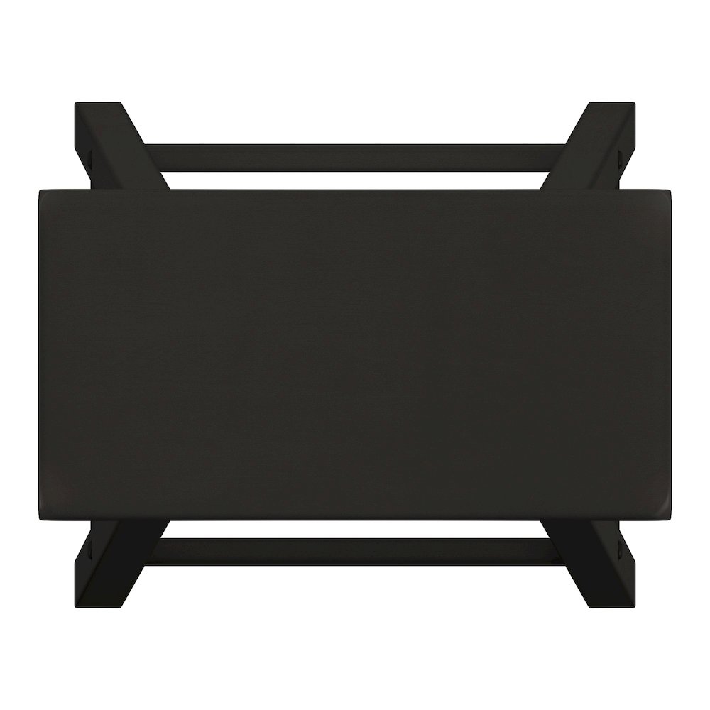 Set of 2, Vulcan Black Finish Saddleback Stool. Picture 6
