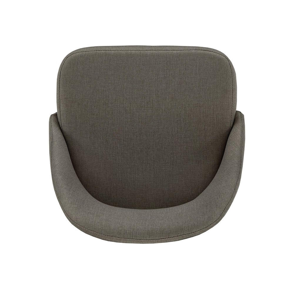 Set of 2, Iron Grey Finish Metal Grey Herringbone Fabric Dining Chair. Picture 7