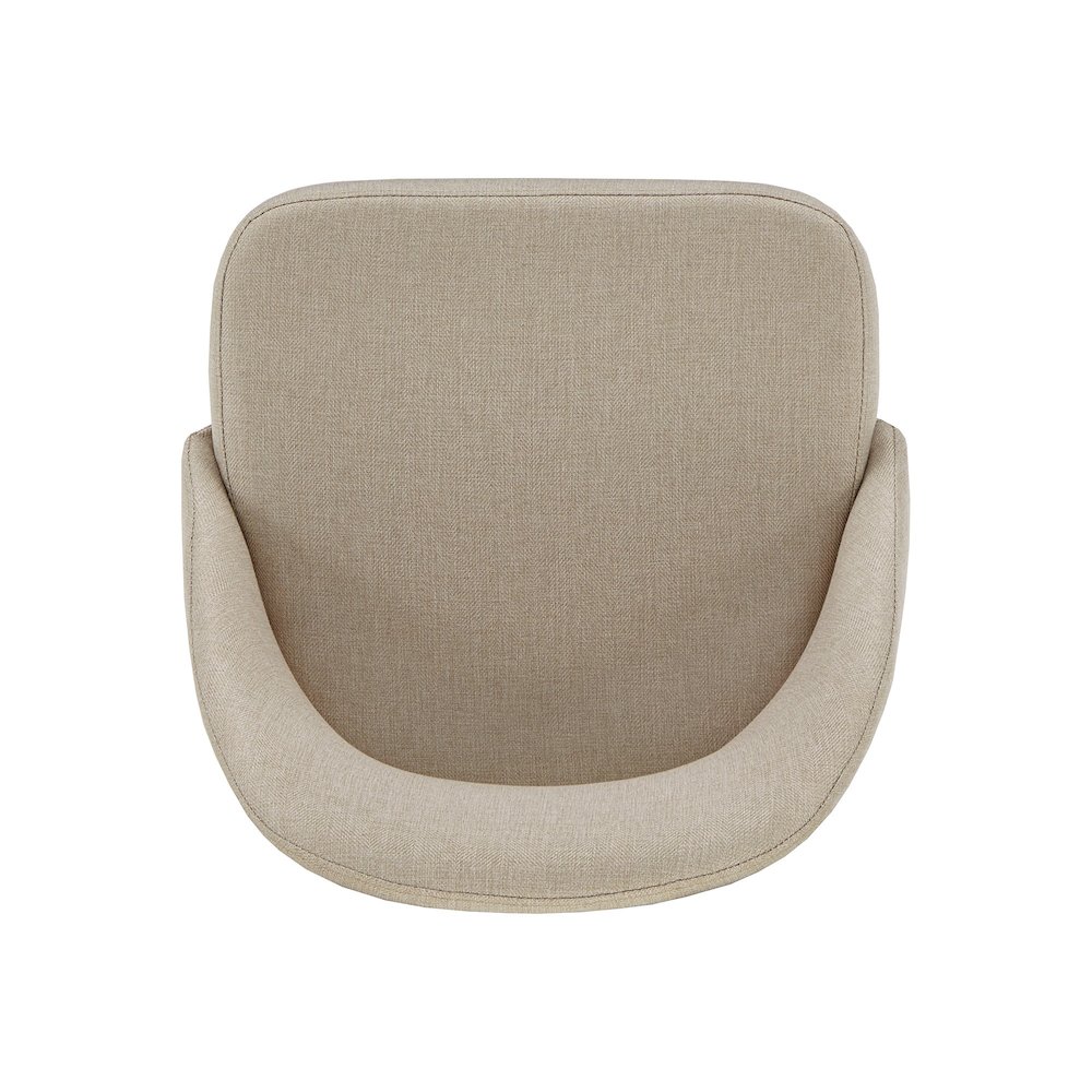 Set of 2, Iron Grey Finish Metal Beige Herringbone Fabric Dining Chair. Picture 7