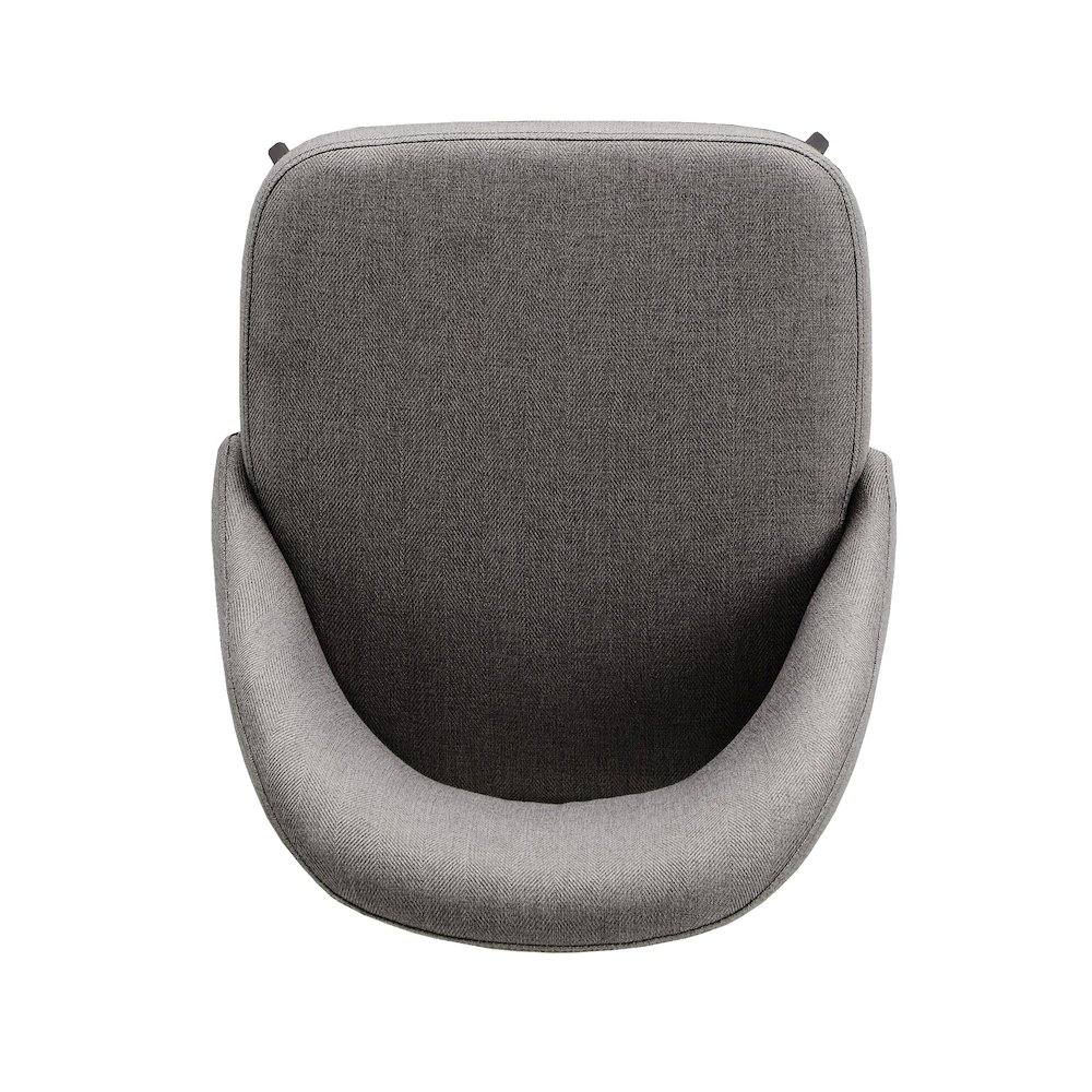 Set of 2, Iron Grey Finish Metal Grey Fabric Swivel Counter Height Chair. Picture 7