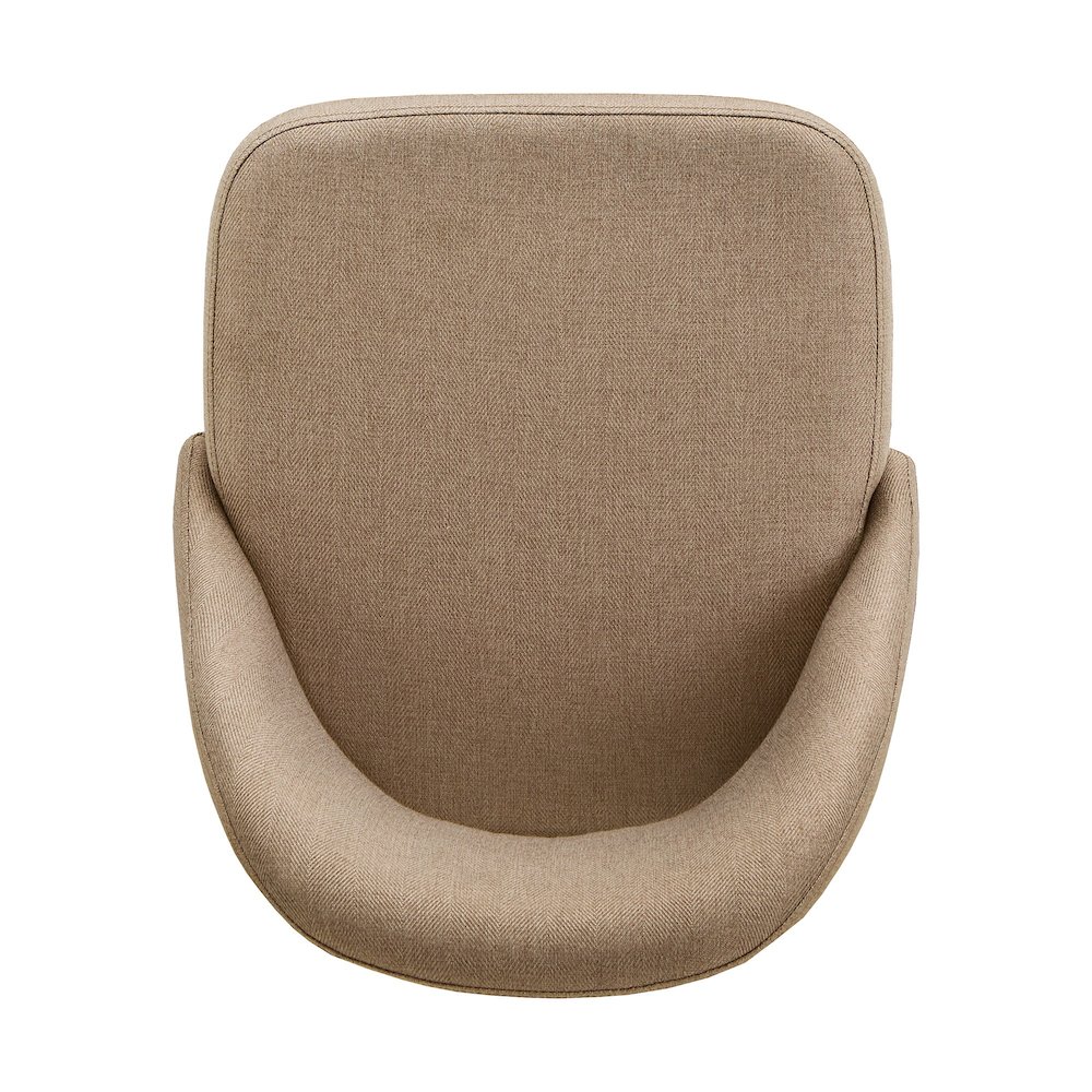 Set of 2, Iron Grey Finish Metal Beige Herringbone Swivel Bar Height Chair. Picture 7