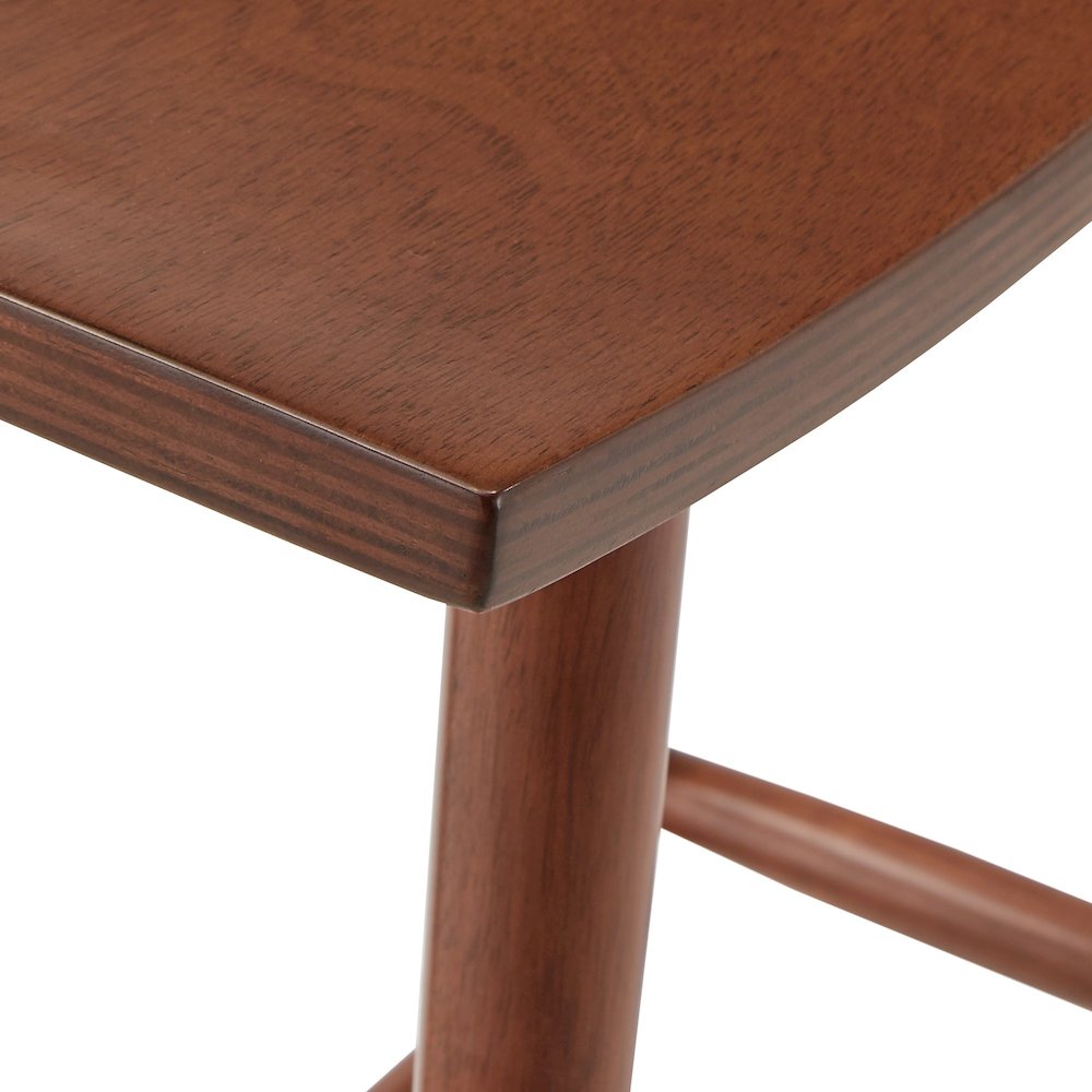 Set of 2, Oak Finish Counter Height Stool. Picture 3