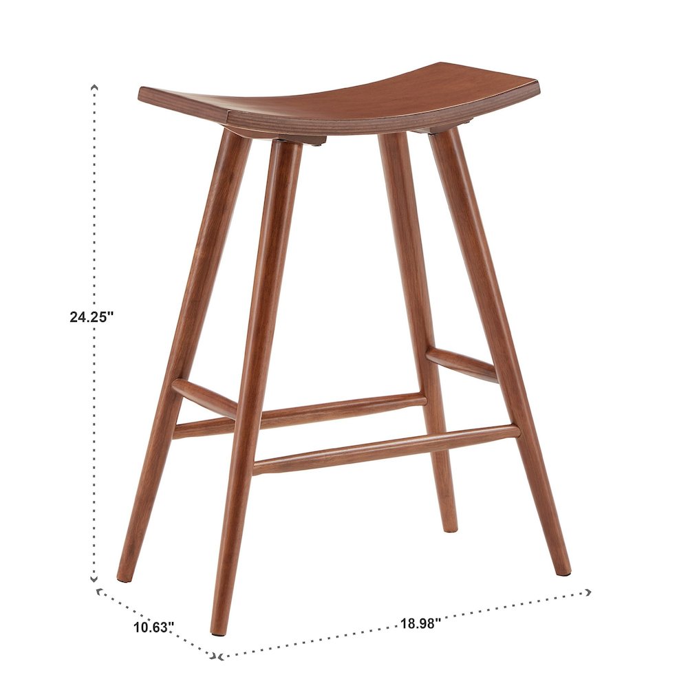 Set of 2, Oak Finish Counter Height Stool. Picture 4