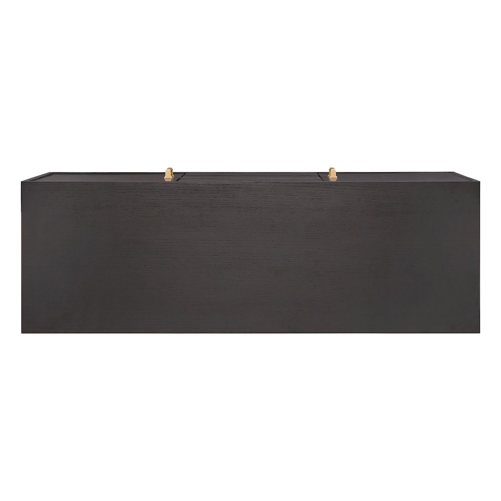Black Finish Server With Gold Metal Base. Picture 7