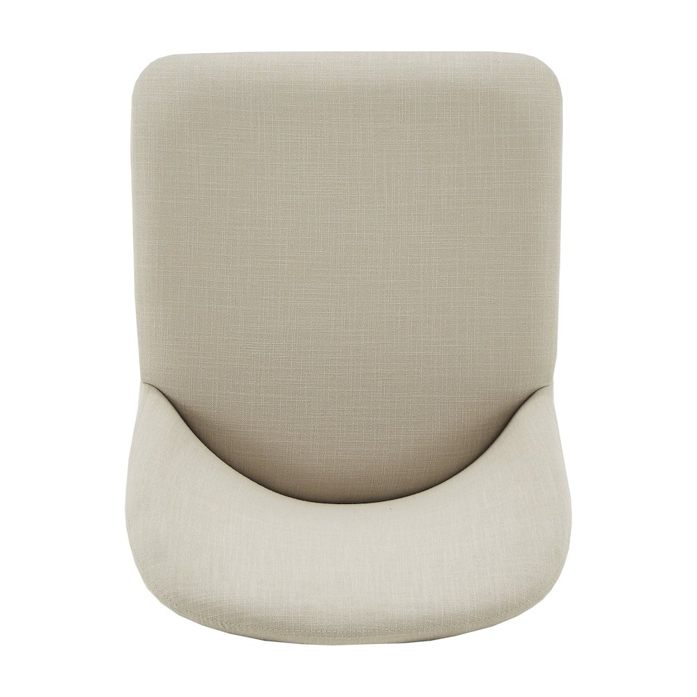 Set of 2, Gold Finish Beige Fabric Dining Chair. Picture 6