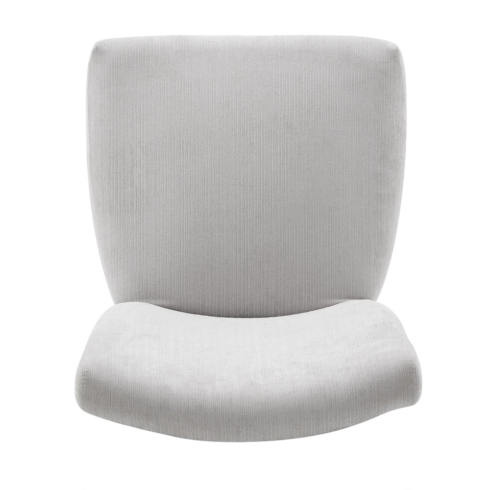 Set of 2, Espresso Finish Silver Grey Chenille Parson Chair. Picture 6