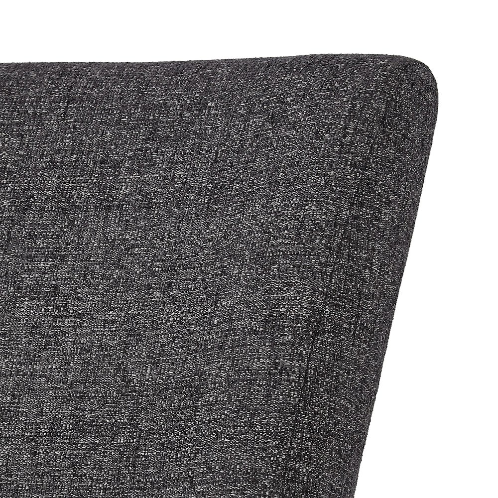 Set of 2, Espresso Finish Black Heathered Weave Parson Chair. Picture 3