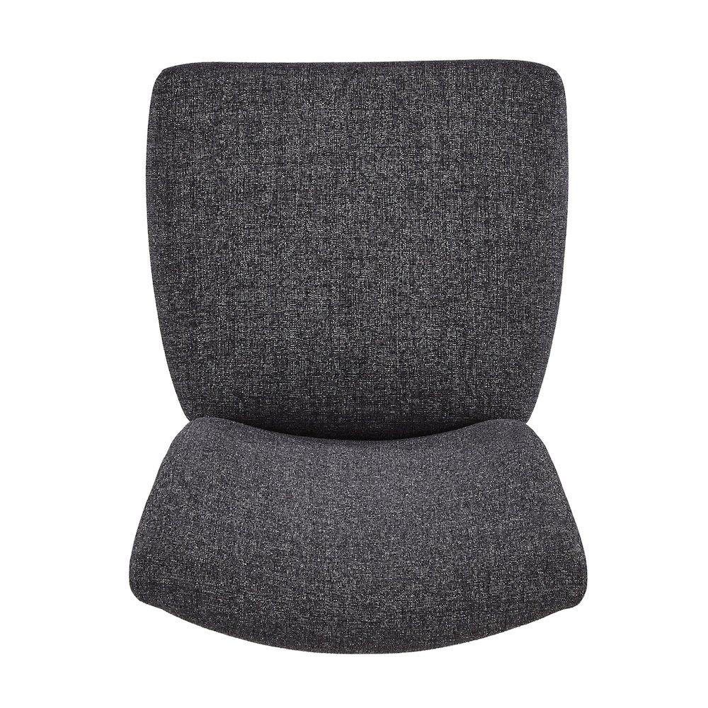 Set of 2, Espresso Finish Black Heathered Weave Parson Chair. Picture 6