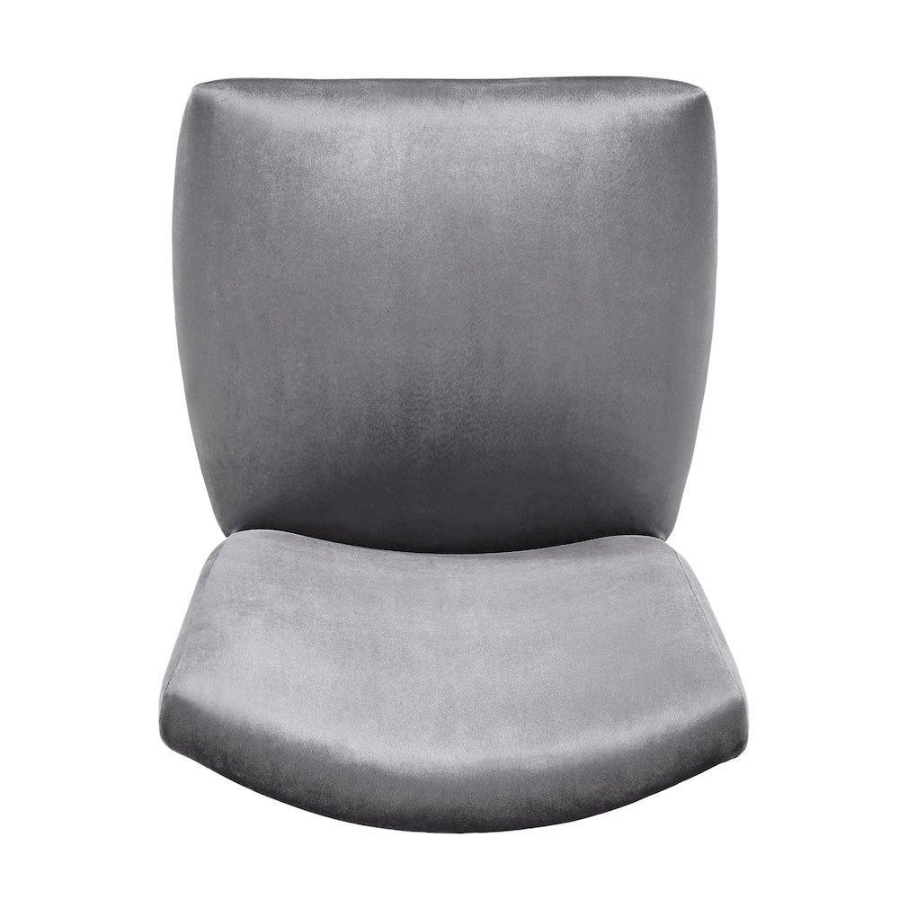 Set of 2, Espresso Finish Blue Velvet Parson Chair. Picture 6