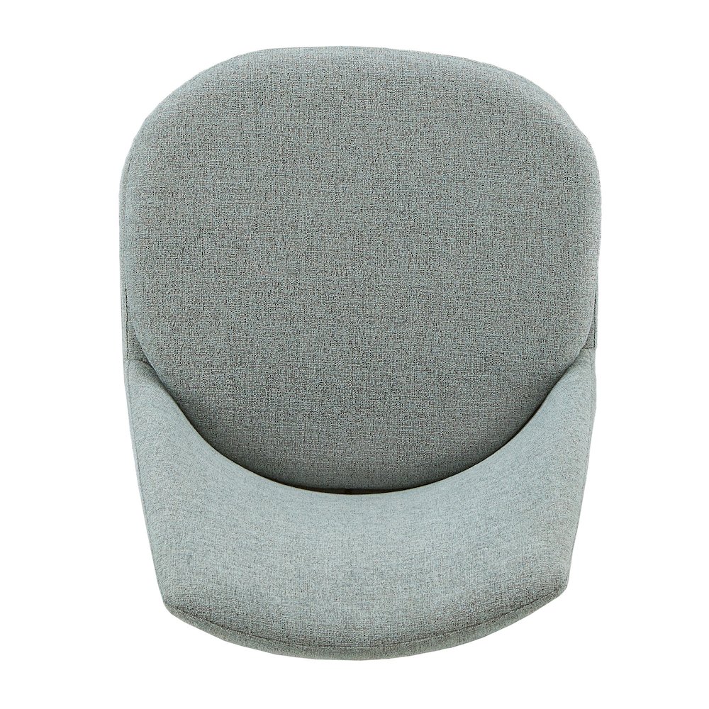 Set of 2, Iron Grey Finish Metal Blue Chenille Dining Chair. Picture 6