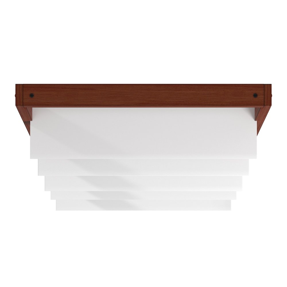 Two-Tone Espresso & White Finish 28"W Ladder Bookcase. Picture 6