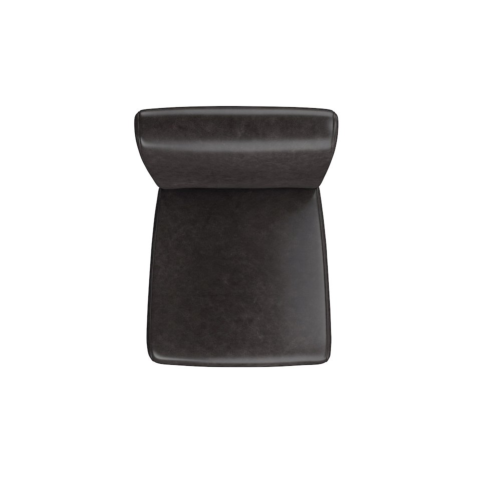 Set of 2, Dark Brown Vinyl Counter Height Chair. Picture 4