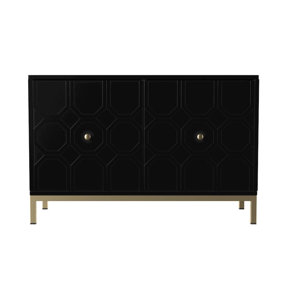 Gramdlynn Two-Door Accent Cabinet in Black Color. Picture 2