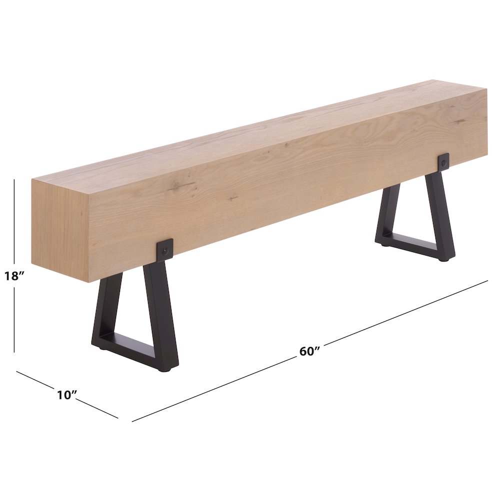 Portil Steel Leg Bench. Picture 3