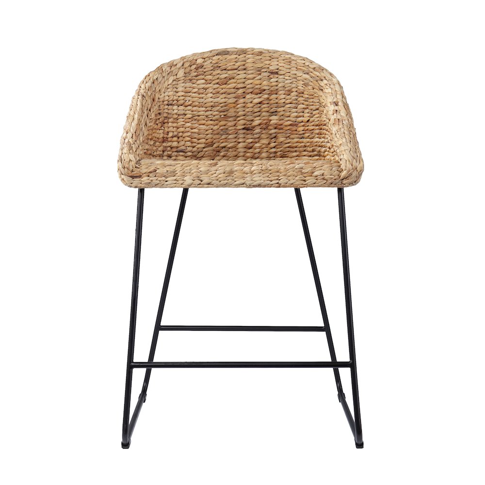 Landrine Water Hyacinth Counter Stools – 2pc Set. Picture 6