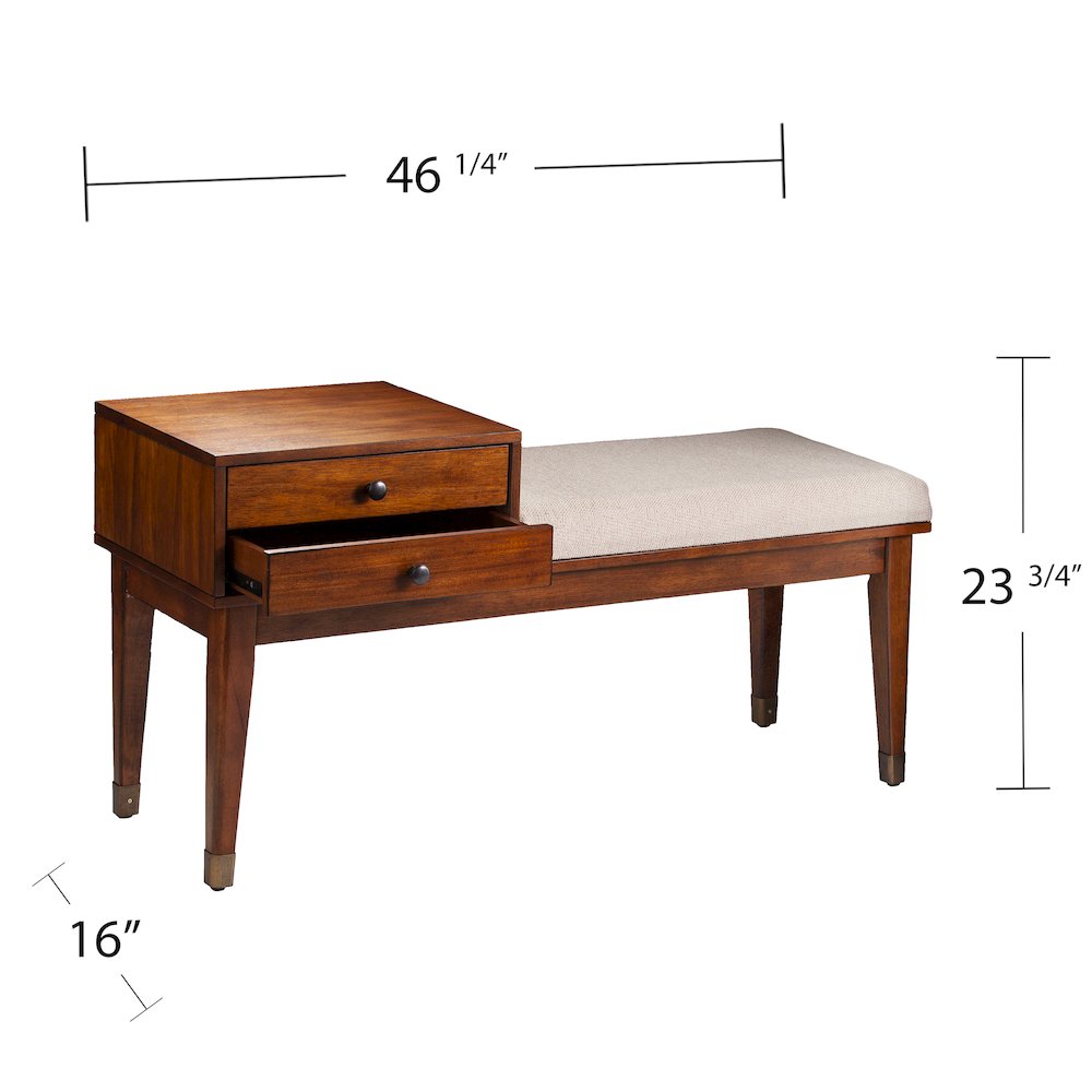 Rhoda Upholstered Bench with Storage. Picture 5