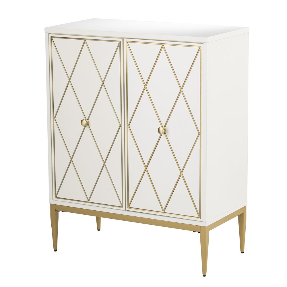 Marradi Two-Door Accent Cabinet in White Color. Picture 1