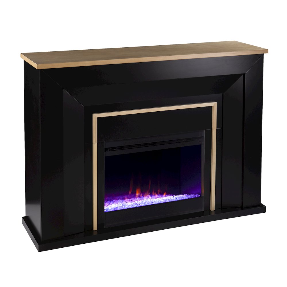 Cardington Color Changing Fireplace in Black Color. Picture 1