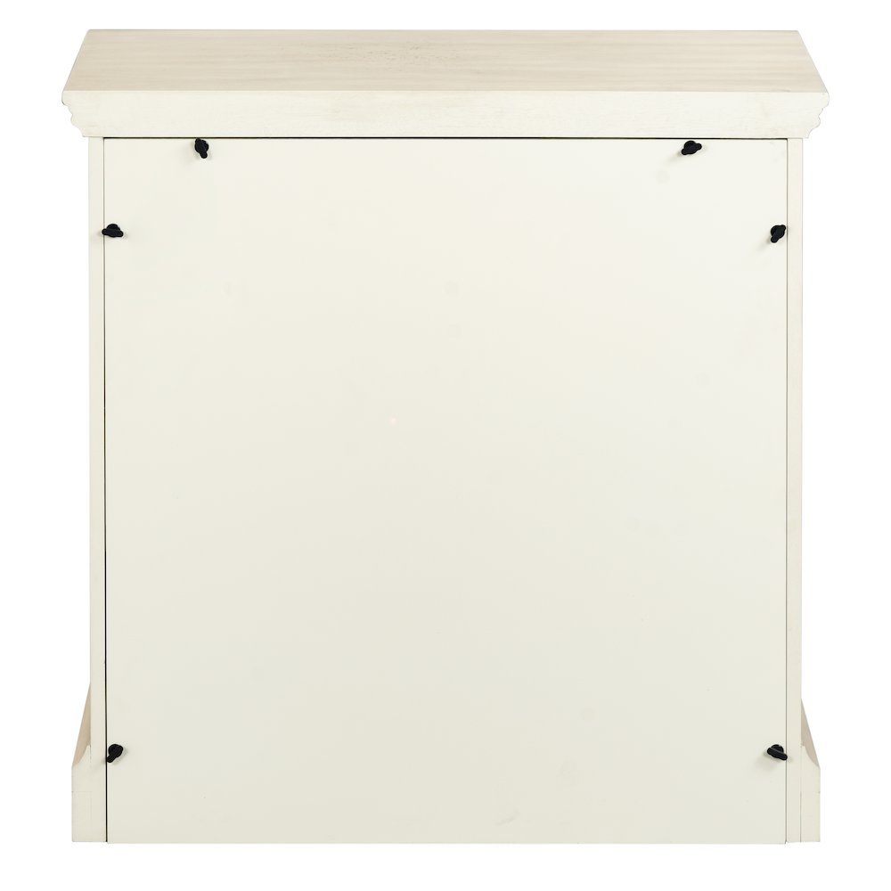 David Two Door One Drawer Cabinet - Cream. Picture 5