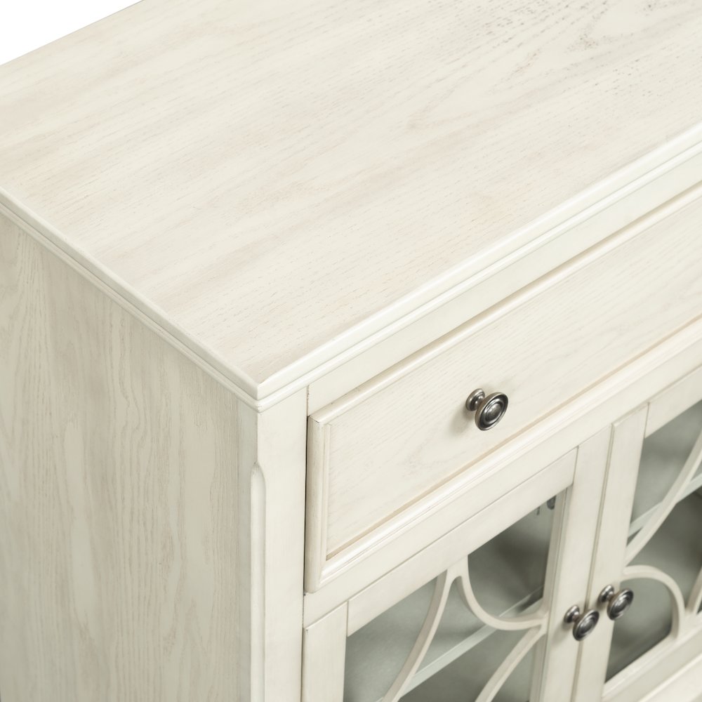 David Two Door One Drawer Cabinet - Cream. Picture 1