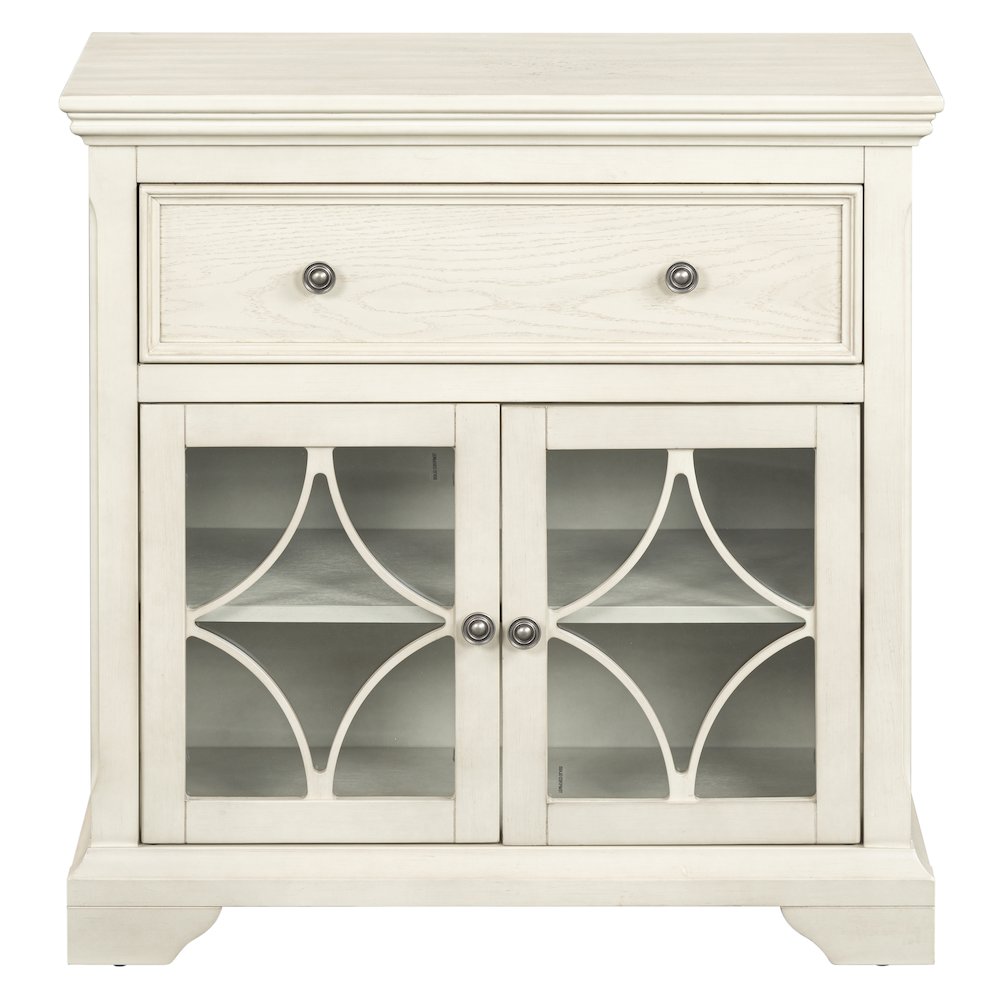 David Two Door One Drawer Cabinet - Cream. Picture 3
