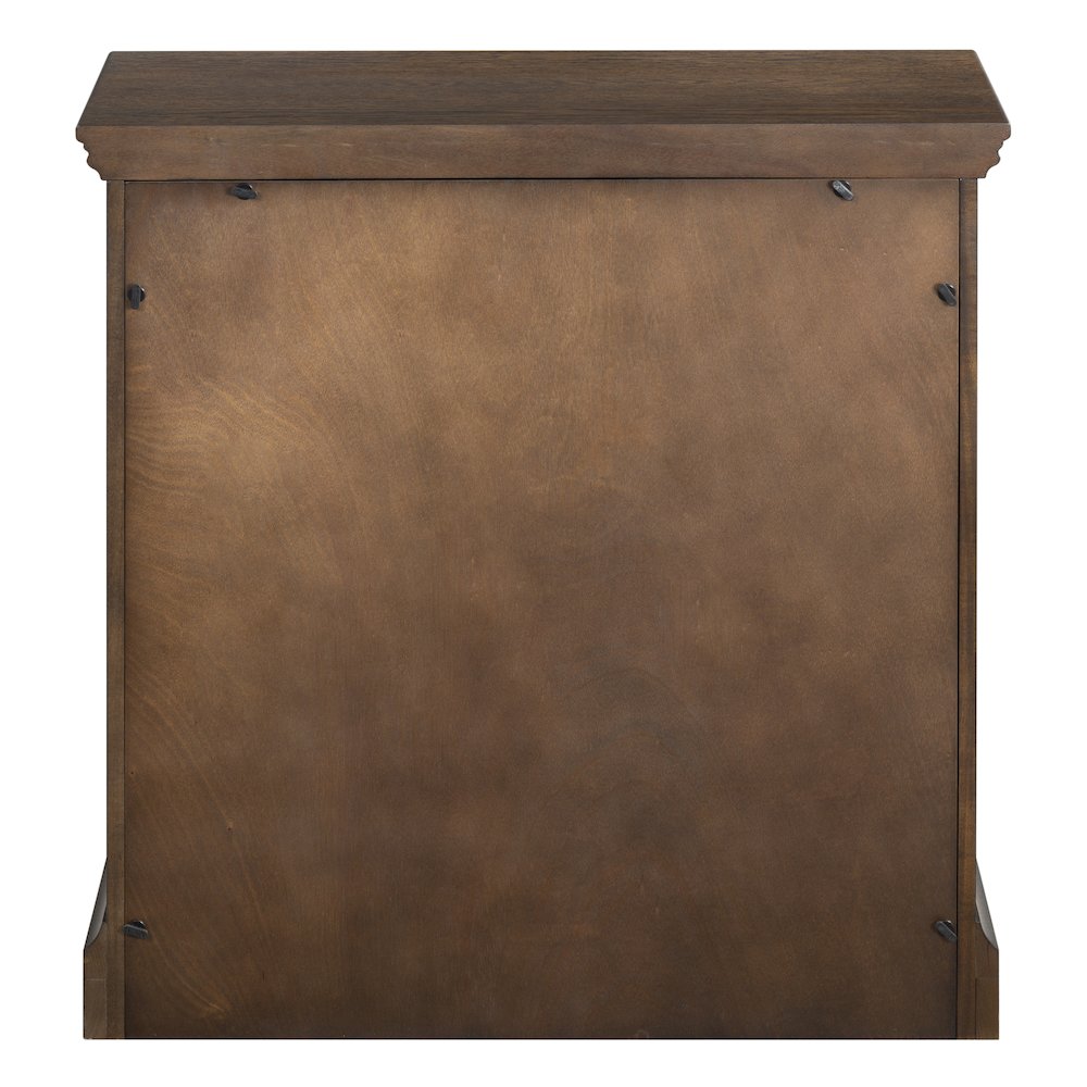 David Two Door One Drawer Cabinet - Brown Oak. Picture 5
