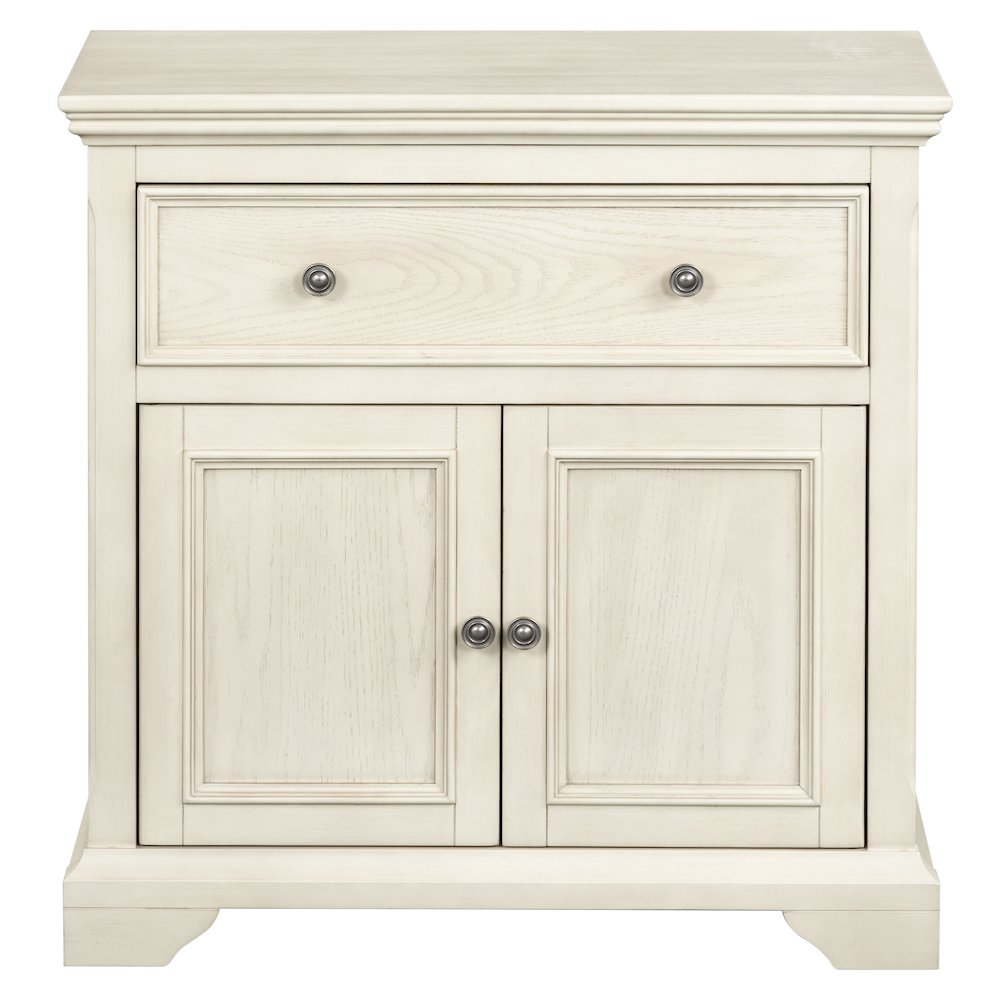 Reid Two Door One Drawer Cabinet - Cream. Picture 3