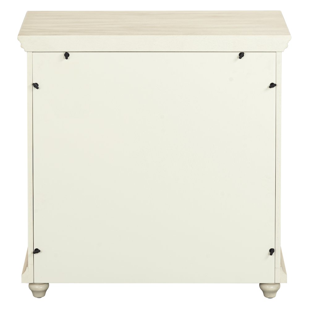 Carl Two Door One Drawer Cabinet - Cream. Picture 5