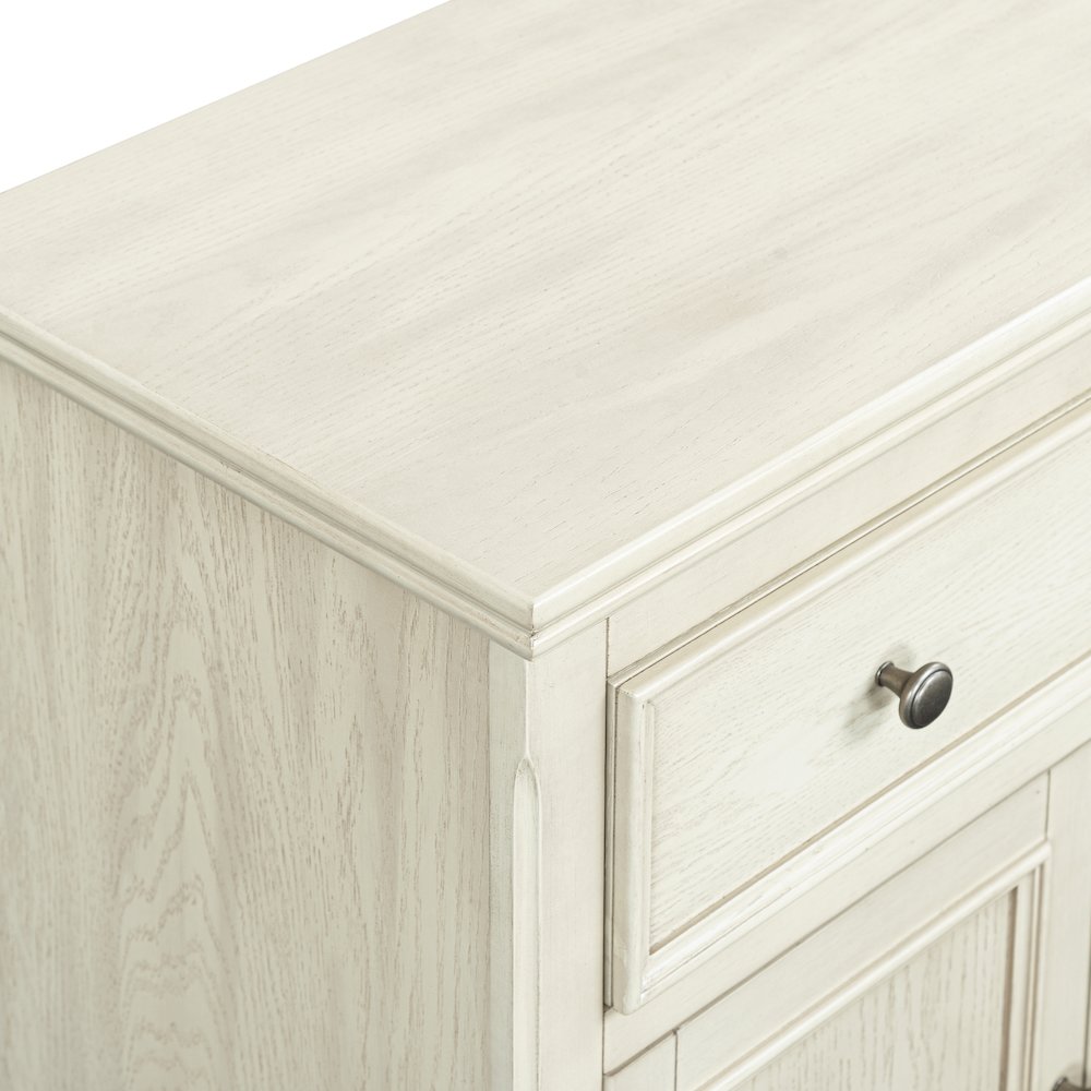 Carl Two Door One Drawer Cabinet - Cream. Picture 1