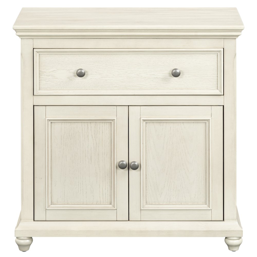 Carl Two Door One Drawer Cabinet - Cream. Picture 3