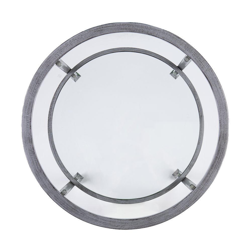 Jaymes Metal/Glass Round End Table - Silver. Picture 7