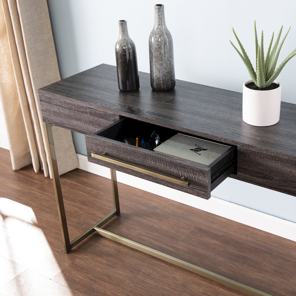 Akmonton Long Console Table with Storage. Picture 5