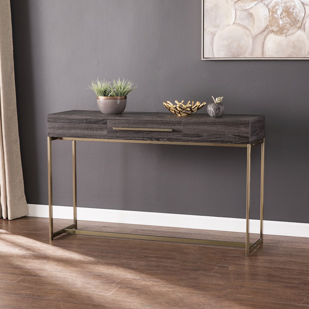 Akmonton Long Console Table with Storage. Picture 2