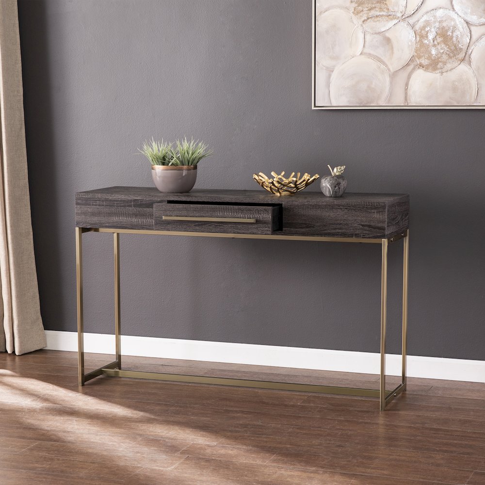 Akmonton Long Console Table with Storage. Picture 3