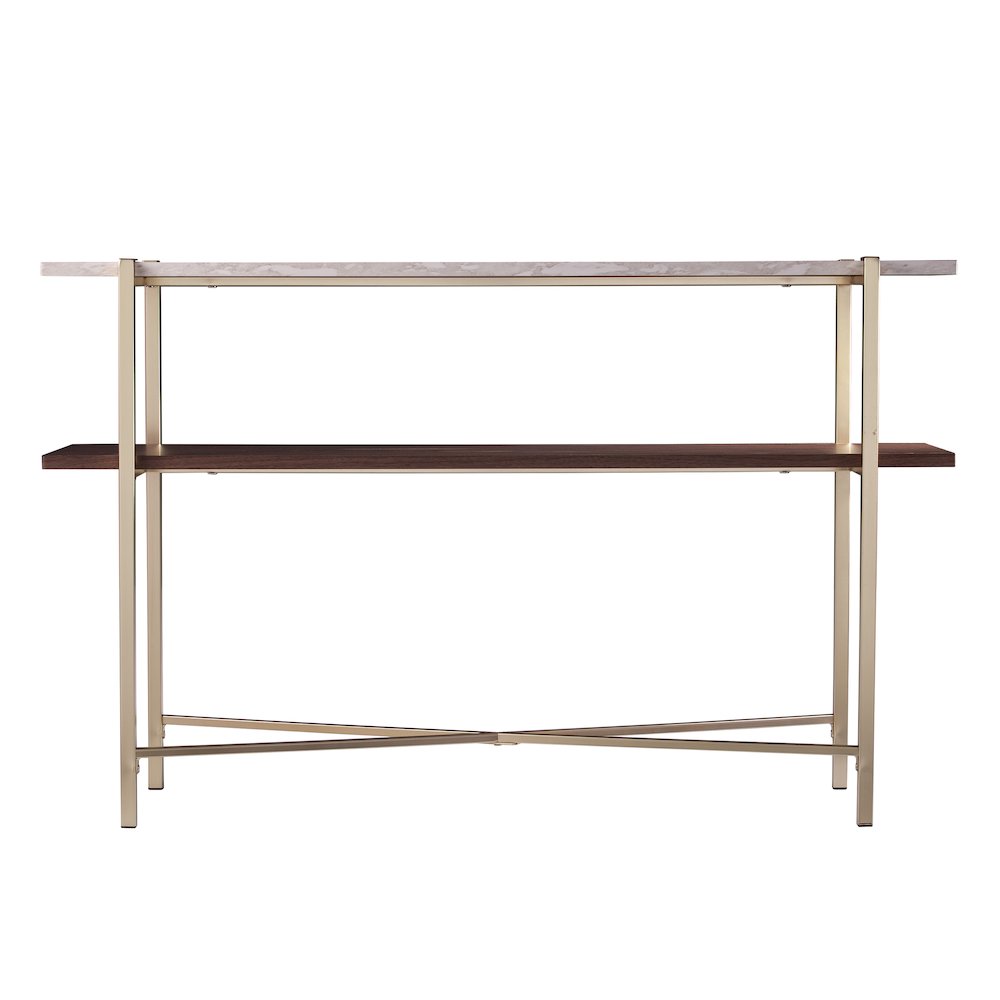 Ardmillan Faux Marble Console Table with Storage. Picture 6
