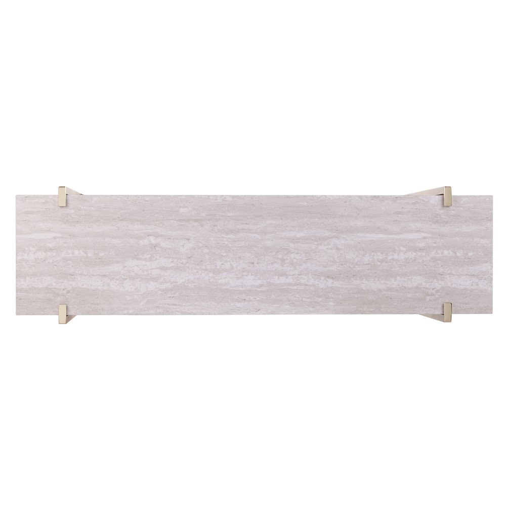 Ardmillan Faux Marble Console Table with Storage. Picture 7