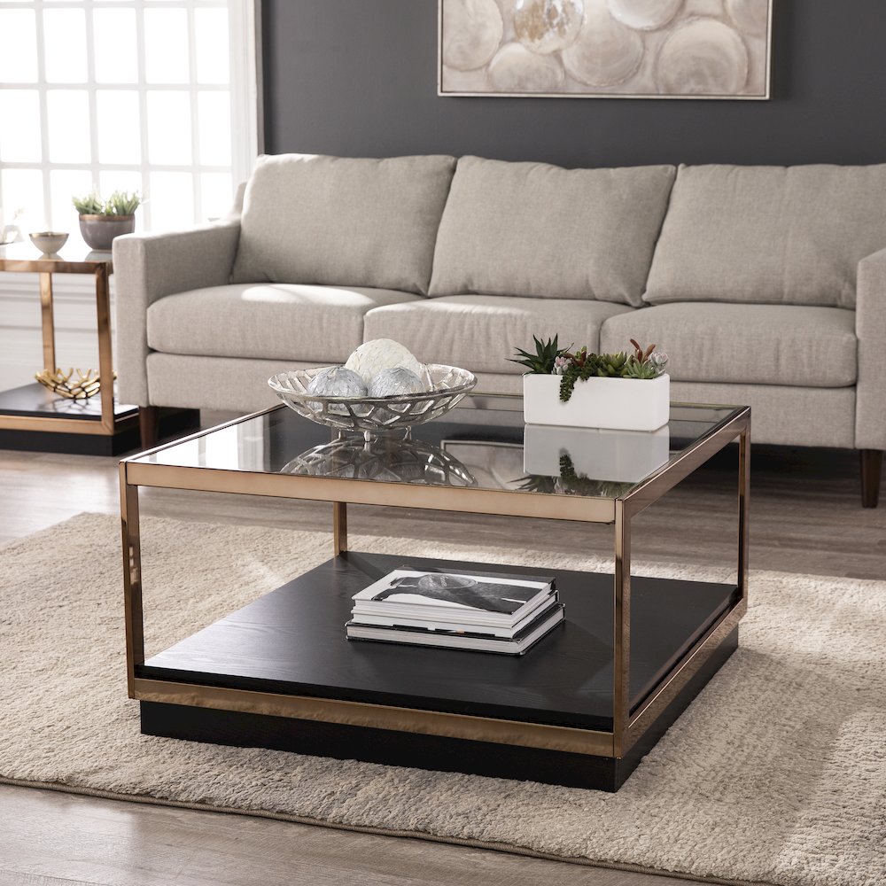 Lexina Glass-Top Cocktail Table. Picture 2