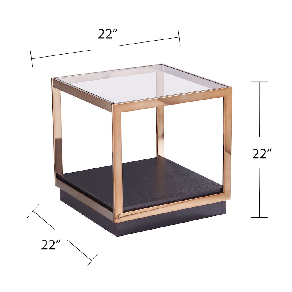 Lexina Glass-Top End Table. Picture 5