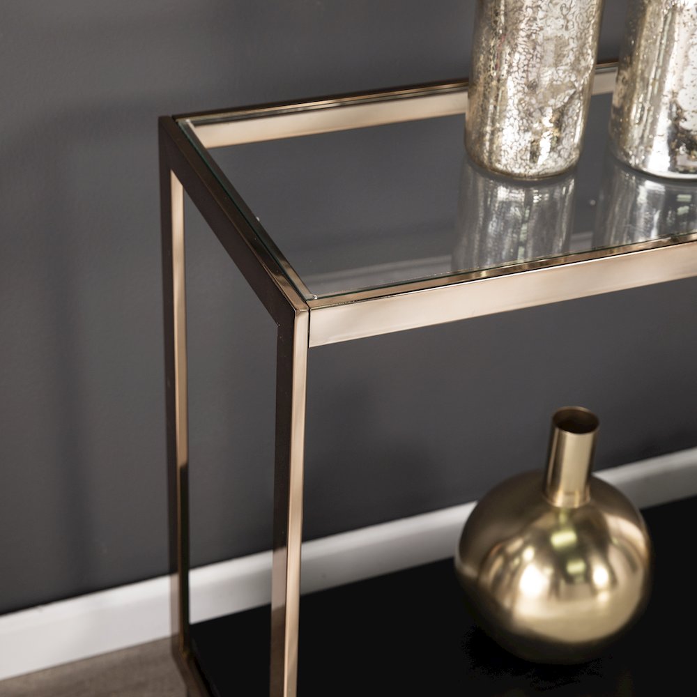Lexina Glass-Top Console Table. Picture 3