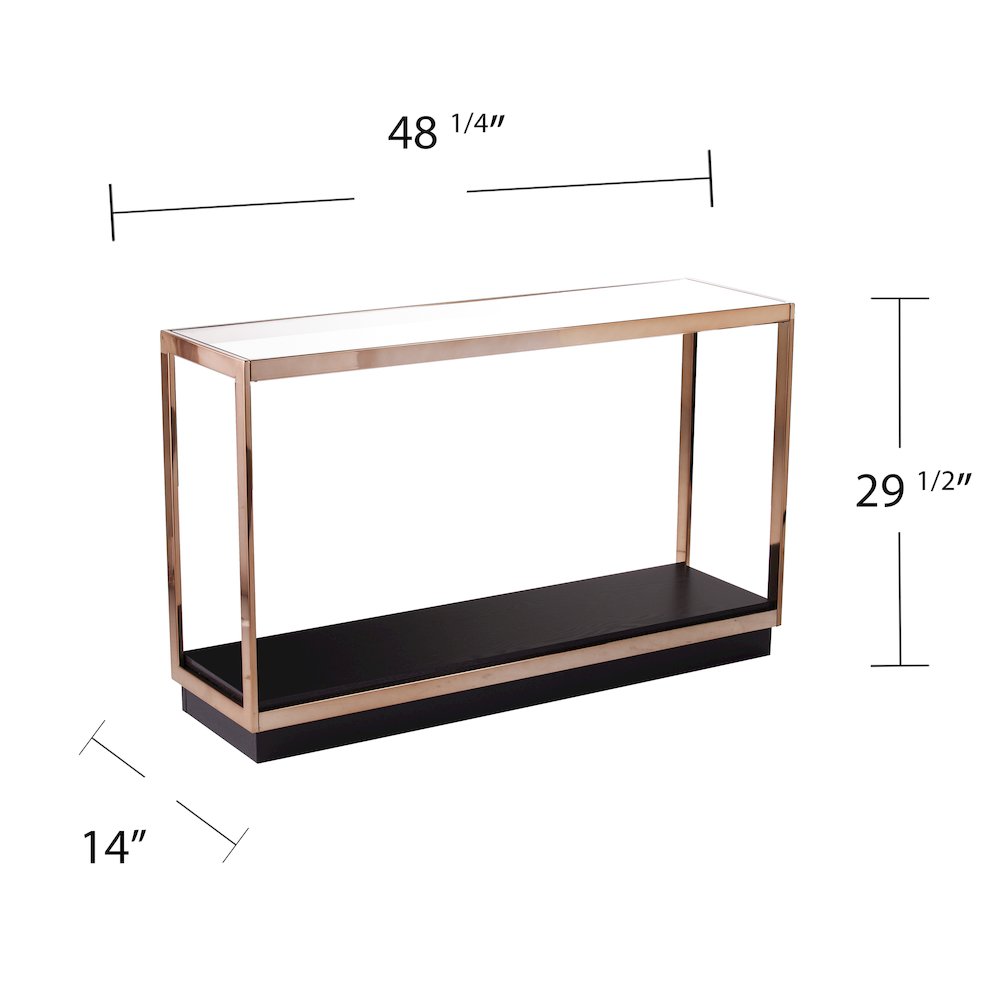 Lexina Glass-Top Console Table. Picture 5