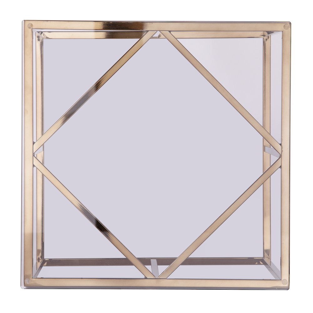 Nicholance Contemporary End Table with Glass Top. Picture 7