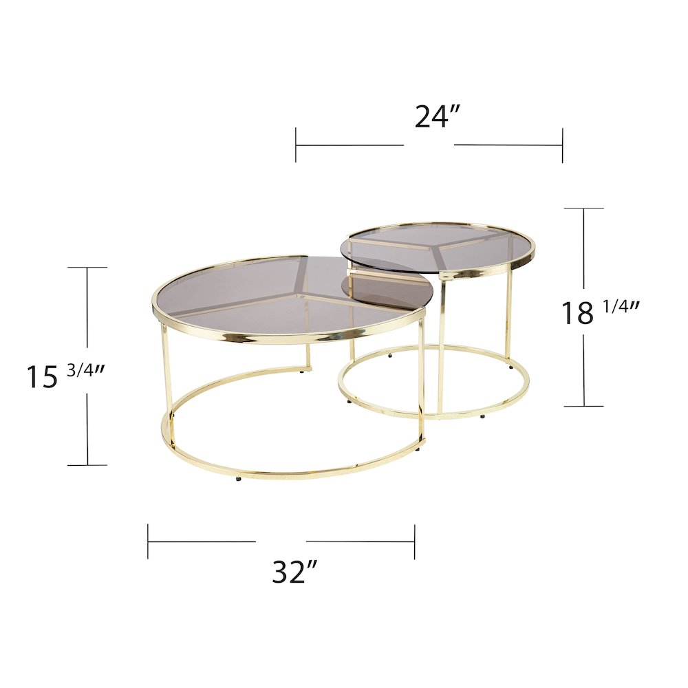 Martley 2pc Nesting Cocktail Table Set. Picture 7