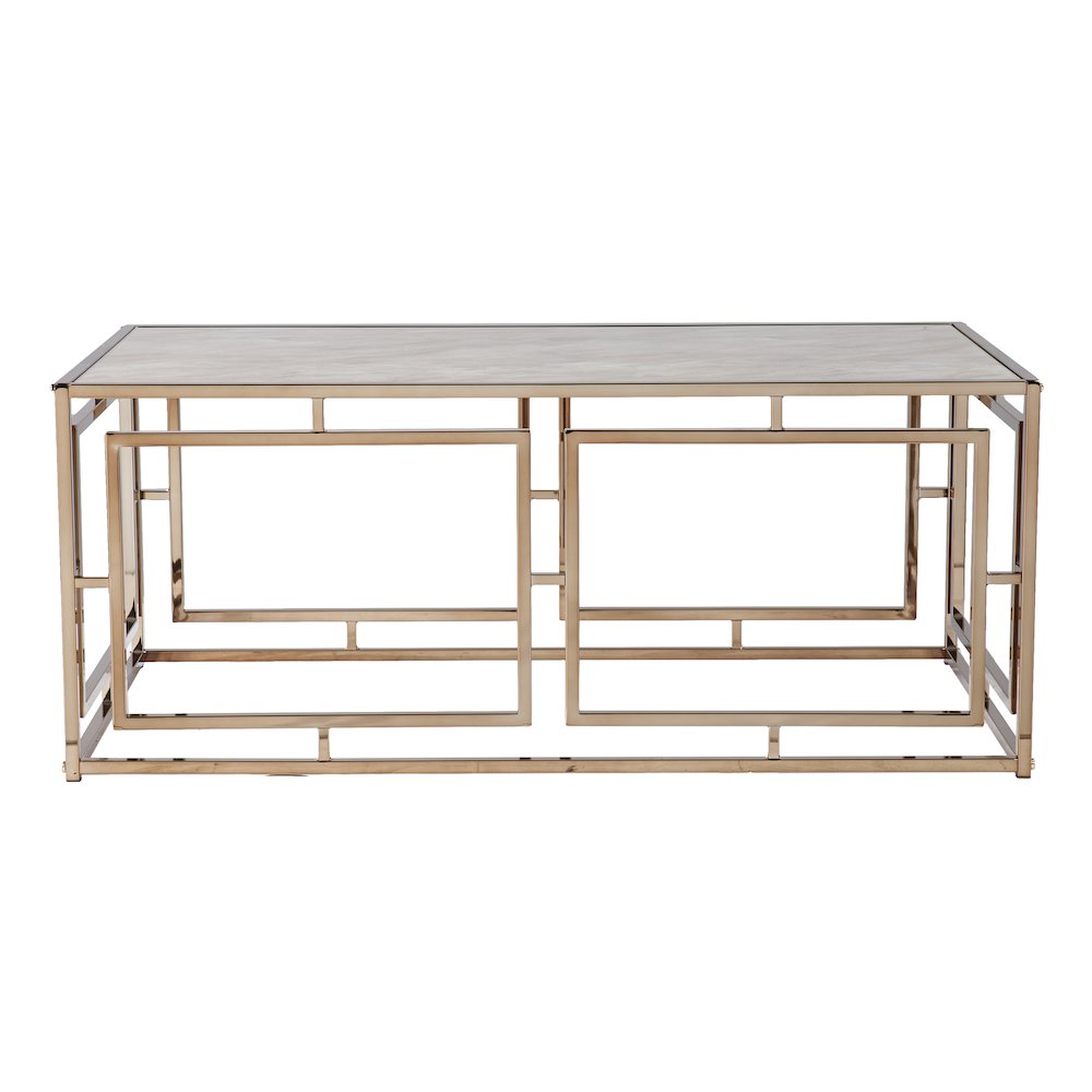 Simondley Faux Marble Cocktail Table. Picture 1